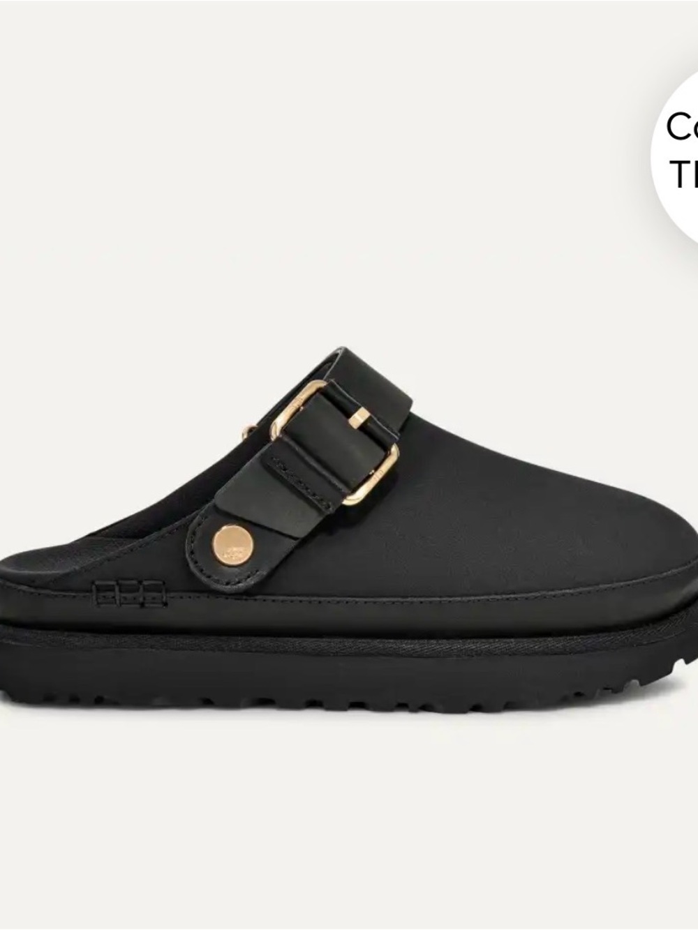 UGG Women's Black Backstrap Clog Mules - Picture 10 of 11